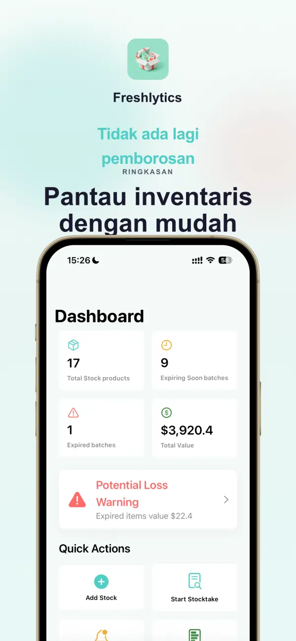 Freshlytics — Tangkapan layar 1